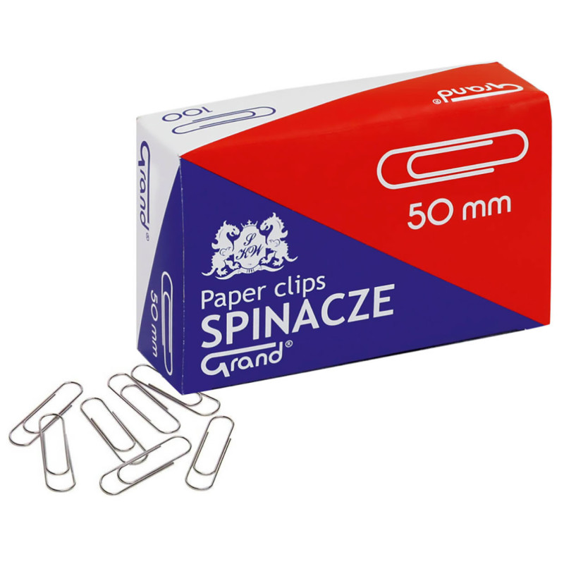 Spinacze biurowe okrągłe 50 mm Grand 100 szt.