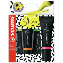 Zakreślacze Shine Stabilo 4 sztuki Etui