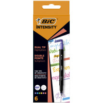 Zakreślacz i cienkopis 2w1 BIC Intensity DUAL 6 kolorów