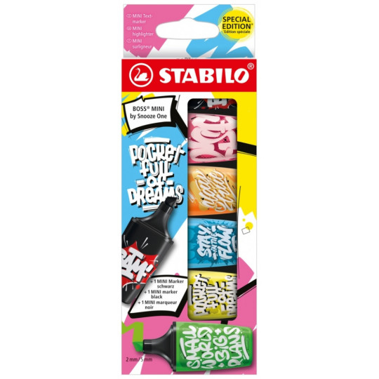 Zakreślacze mini Stabilo Boss Snooze One 6 kolorów