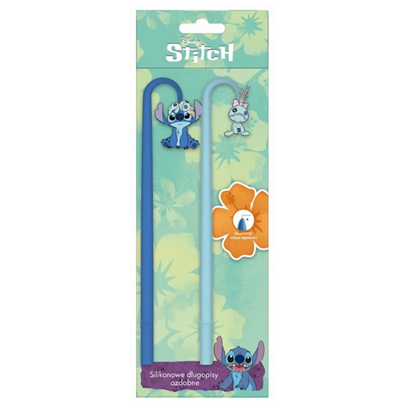 Długopis żelowy silikonowy 2 sztuki na blistrze LILO&STITCH