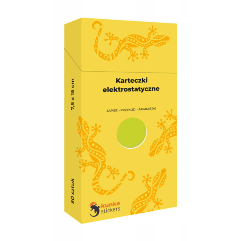 Notes karteczki elektrostatyczne 75x150 mm zielone