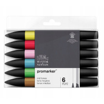ZESTAW PROMARKER W&N MID TONES 6 SZT