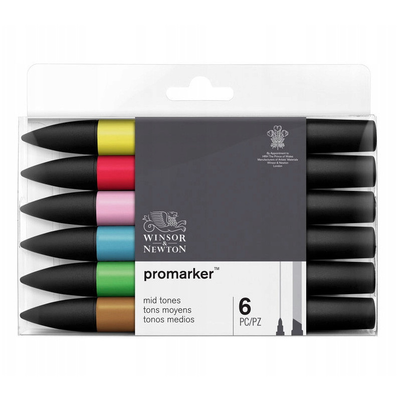 ZESTAW PROMARKER W&N MID TONES 6 SZT
