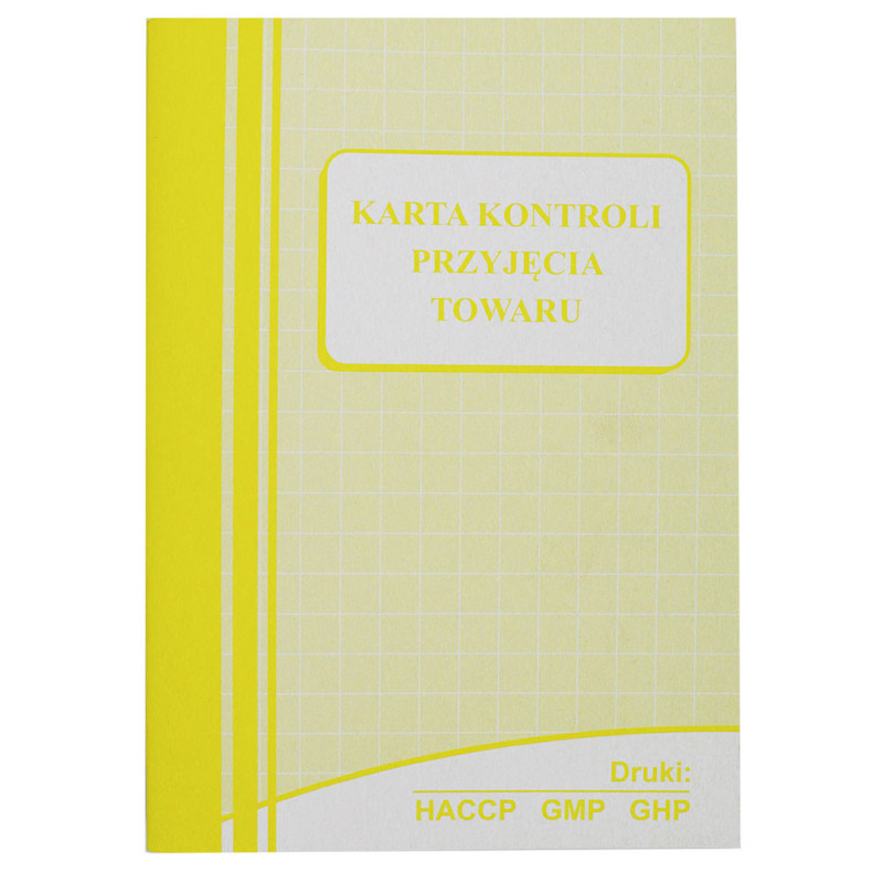 Karta kontroli przyjęcia towaru nr 610 HACCP