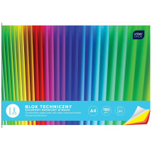 Blok techniczny kolorowy A4 20 kartek 180g/m2
