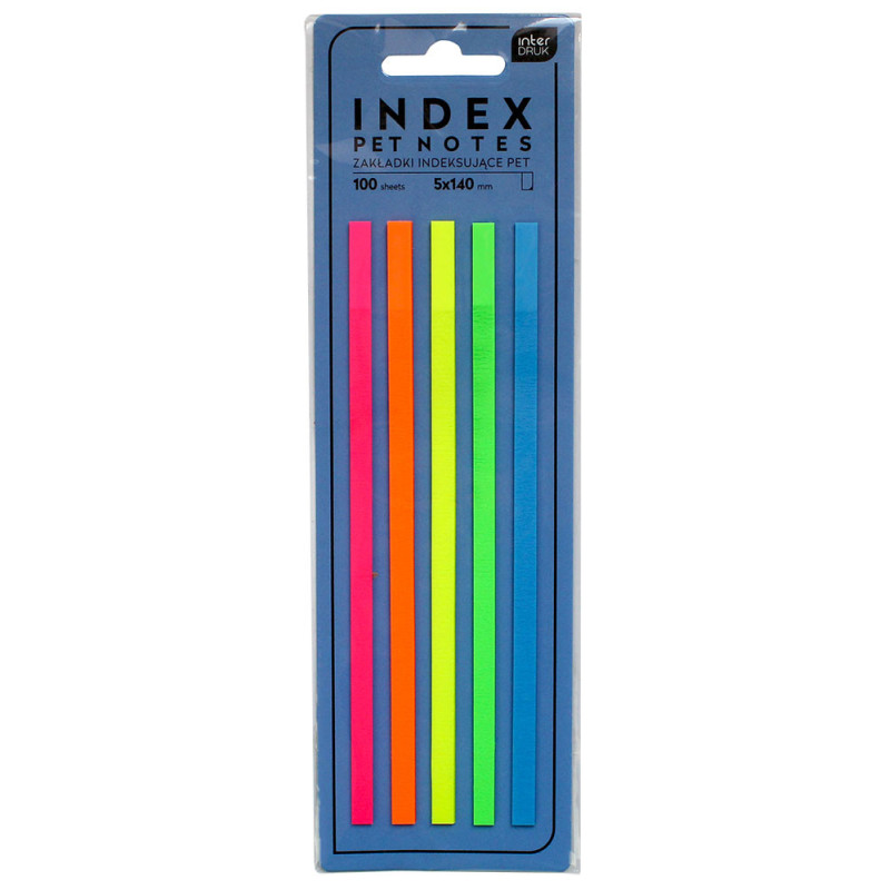 Zakładki indeksujące Pet Interdruk 5x140mm