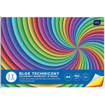 Blok techniczny kolorowy A4 10 ark Interdruk