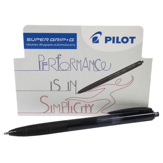 Długopis automatyczny olejowy Pilot Super Grip G czarny