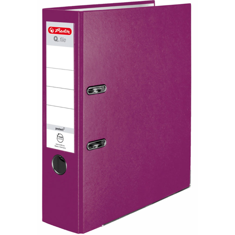 Segregator Herlitz A4 PP Q file 8 cm jagodowy