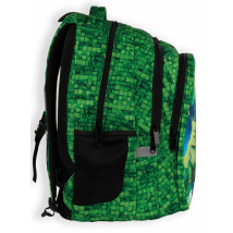 Plecak szkolny wielokomorowy BackUp Minecraft zielony