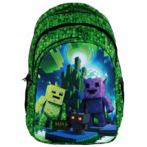 Plecak szkolny wielokomorowy BackUp Minecraft zielony