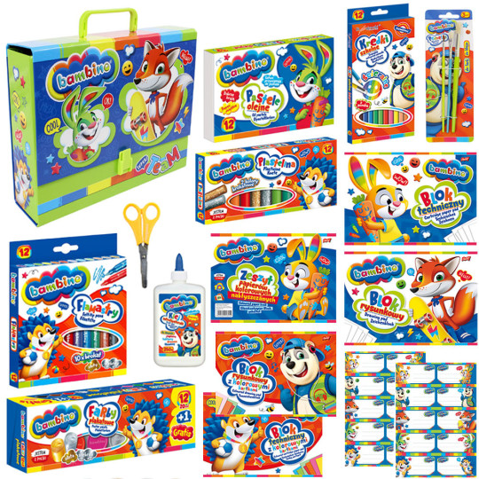 Zestaw plastyczny małego artysty XL Bambino + teczka z rączką