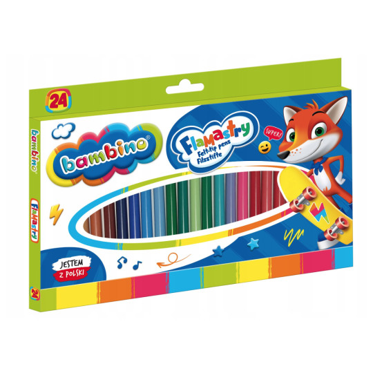 Flamastry szkole pisaki Bambino 24 kolory