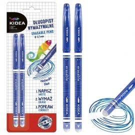 Długopis wymazywalny niebieski Kidea 2 sztuki