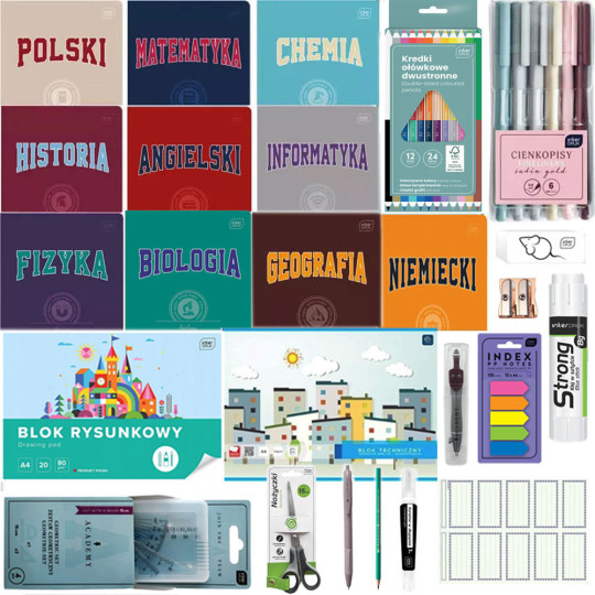 WYPRAWKA SZKOLNA PRZYBORY SZKOLNE ZESZYTY TEMATYCZNE klasa 4-8