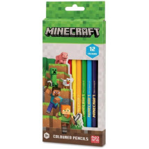 Kredki ołówkowe trójkątne MINECRAFT 12 kolorów