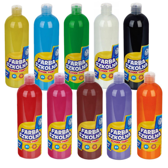 Farba Plakatowa szkolna Astra 250 ml 10 kolorów
