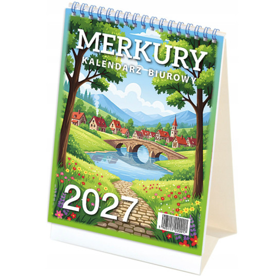 Kalendarz biurowy Merkury 2027 Stojący Telegraph