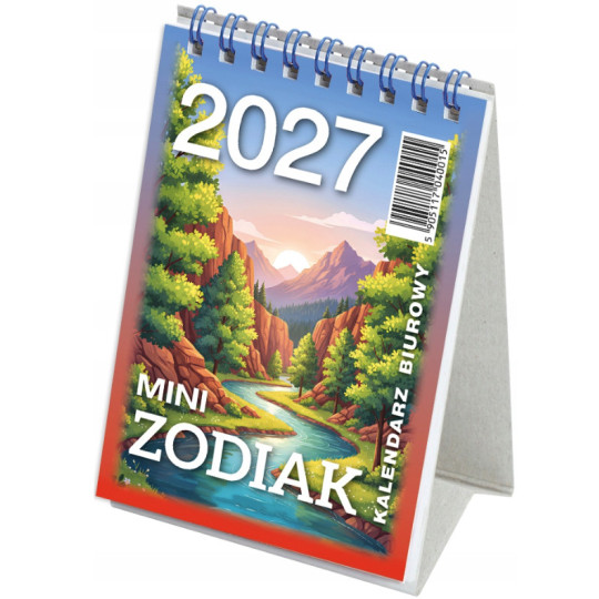 Kalendarz biurowy Mini Zodiak 2026 Stojący Telegraph