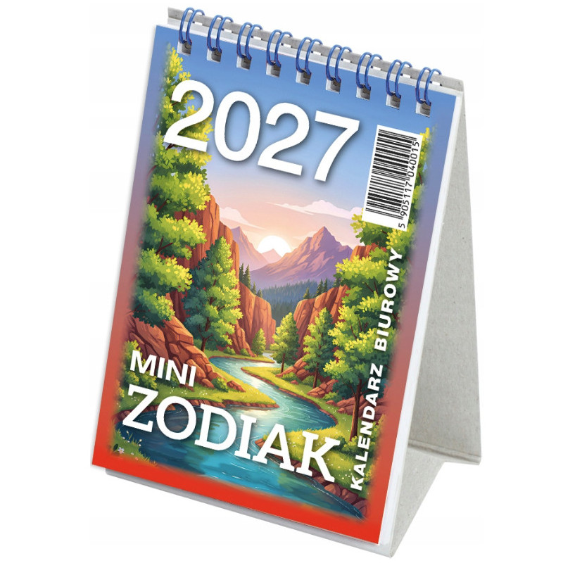 Kalendarz biurowy Mini Zodiak 2026 Stojący Telegraph