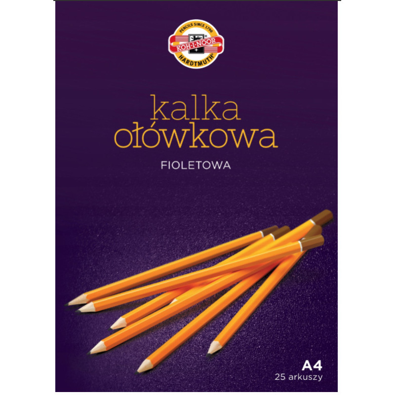 Kalka ołówkowa fioletowa kopiująca A4 25 arkuszy Koh-I-Noor
