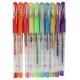 Długopisy żelowe brokatowe 10 kolorów MFP
