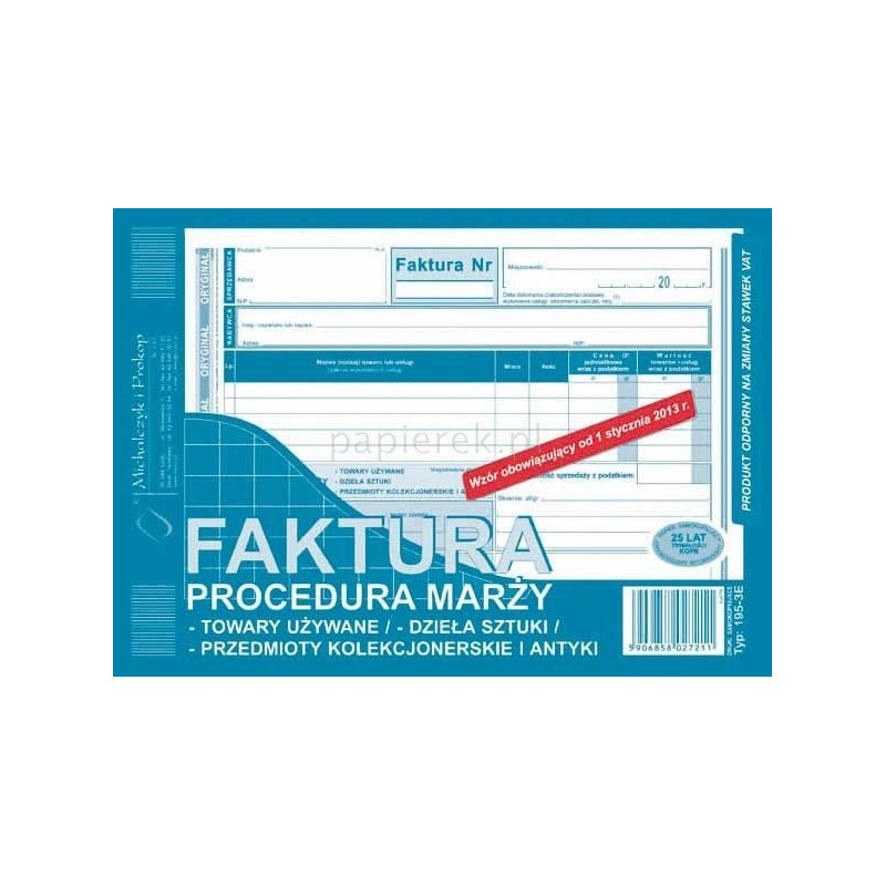 FAKTURA MARŻA A5 M&P