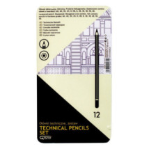 Ołówki techniczne GRAND zestaw 12 sztuk