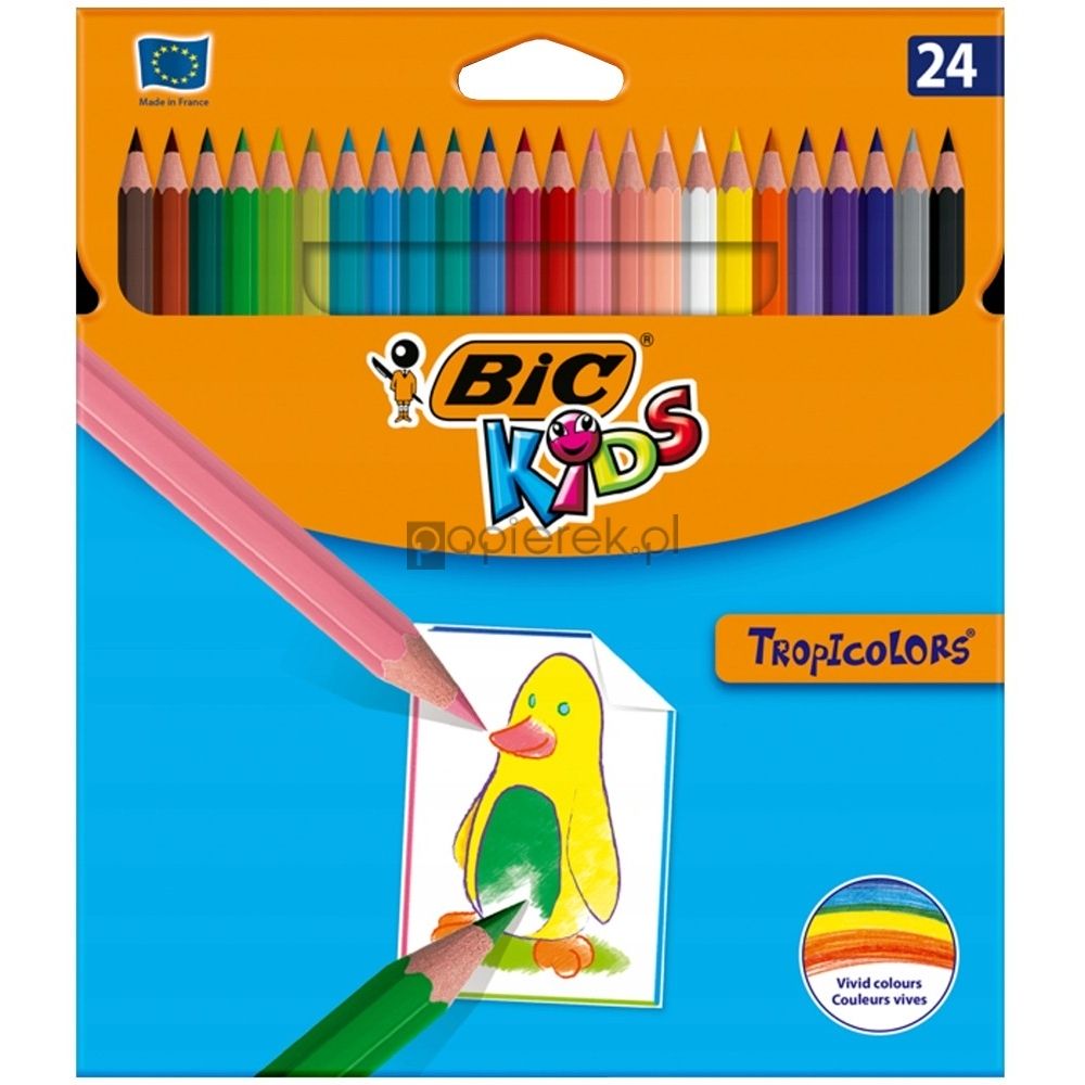 Kredki ołówkowe BIC Tropicolors 24 kolory