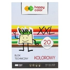 Blok techniczny kolorowy A3 20K/170G Happy Color