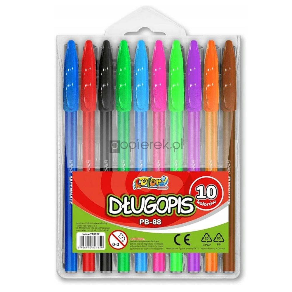 Długopis Kolori PB-88 zestaw 10 kolorów 