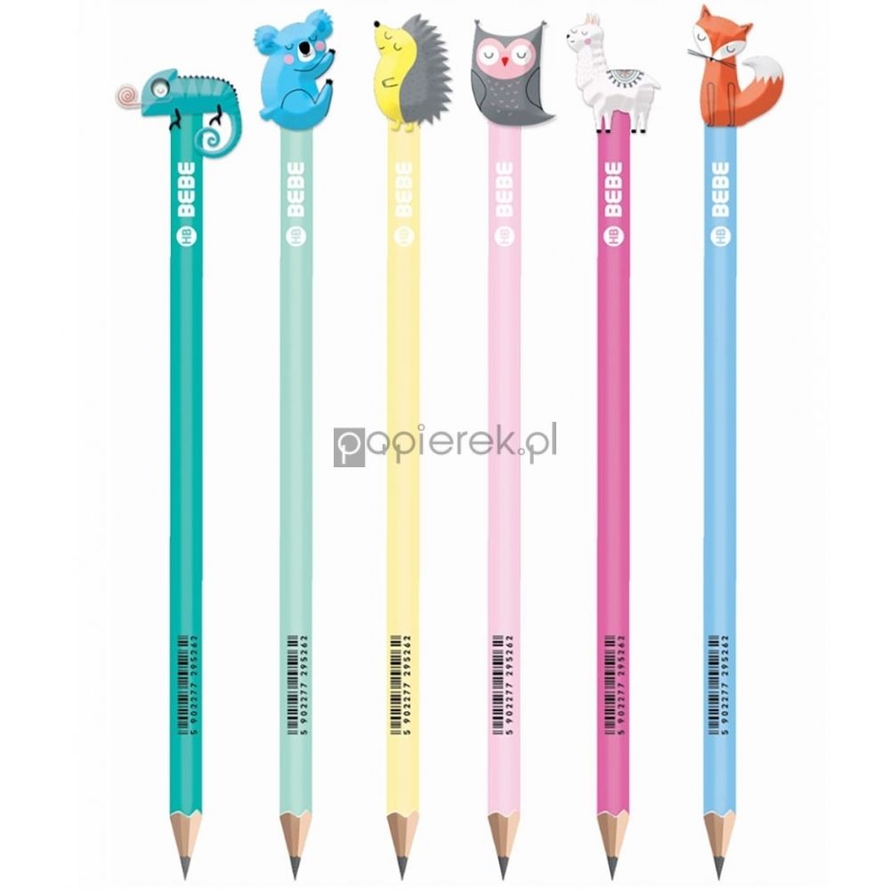 Ołówek szkolny ze zwierzątkami HB 1 szt.