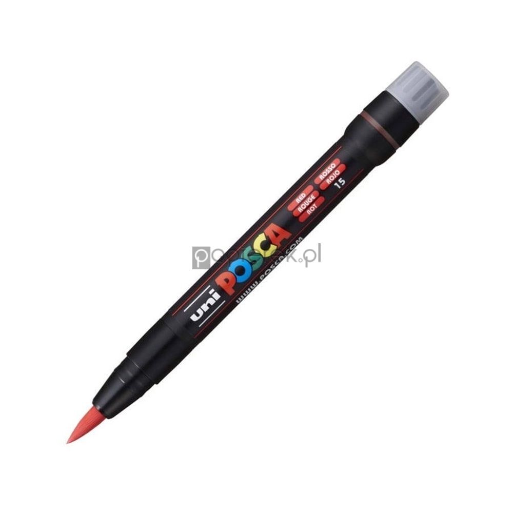 Marker dekoracyjny Uni Posca PCF-350 brush czerwony