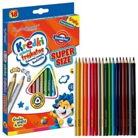 Kredki ołówkowe SUPER SIZE Bambino 18 kolorów