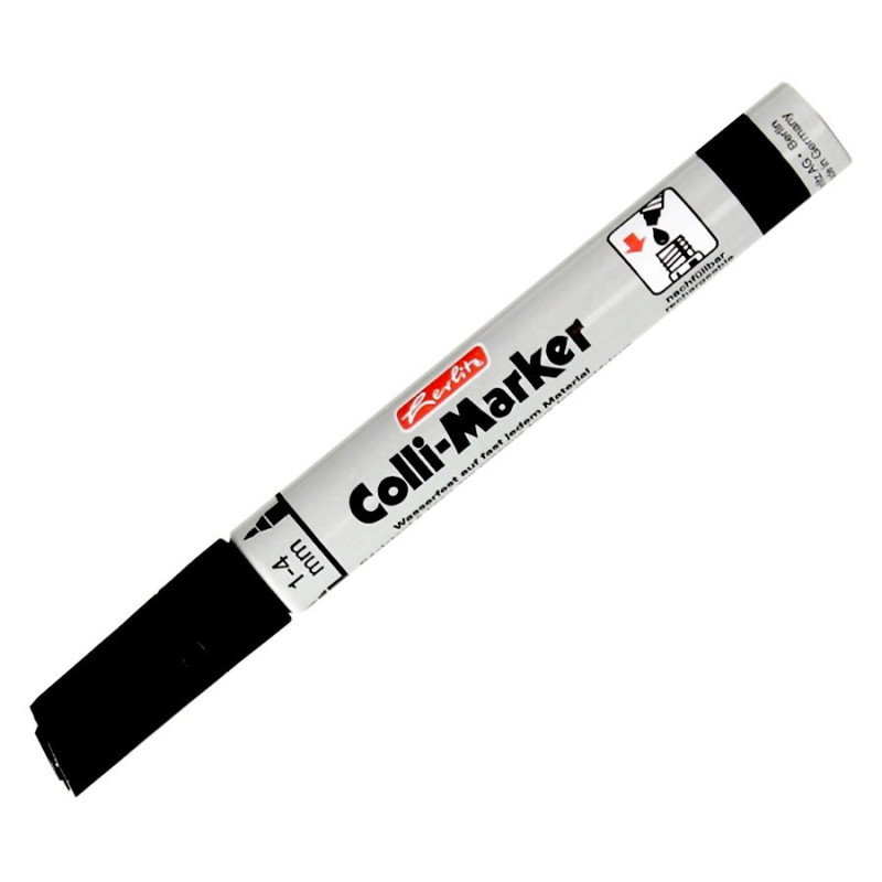 Marker wodoodporny Herlitz Colli czarny 1-4mm