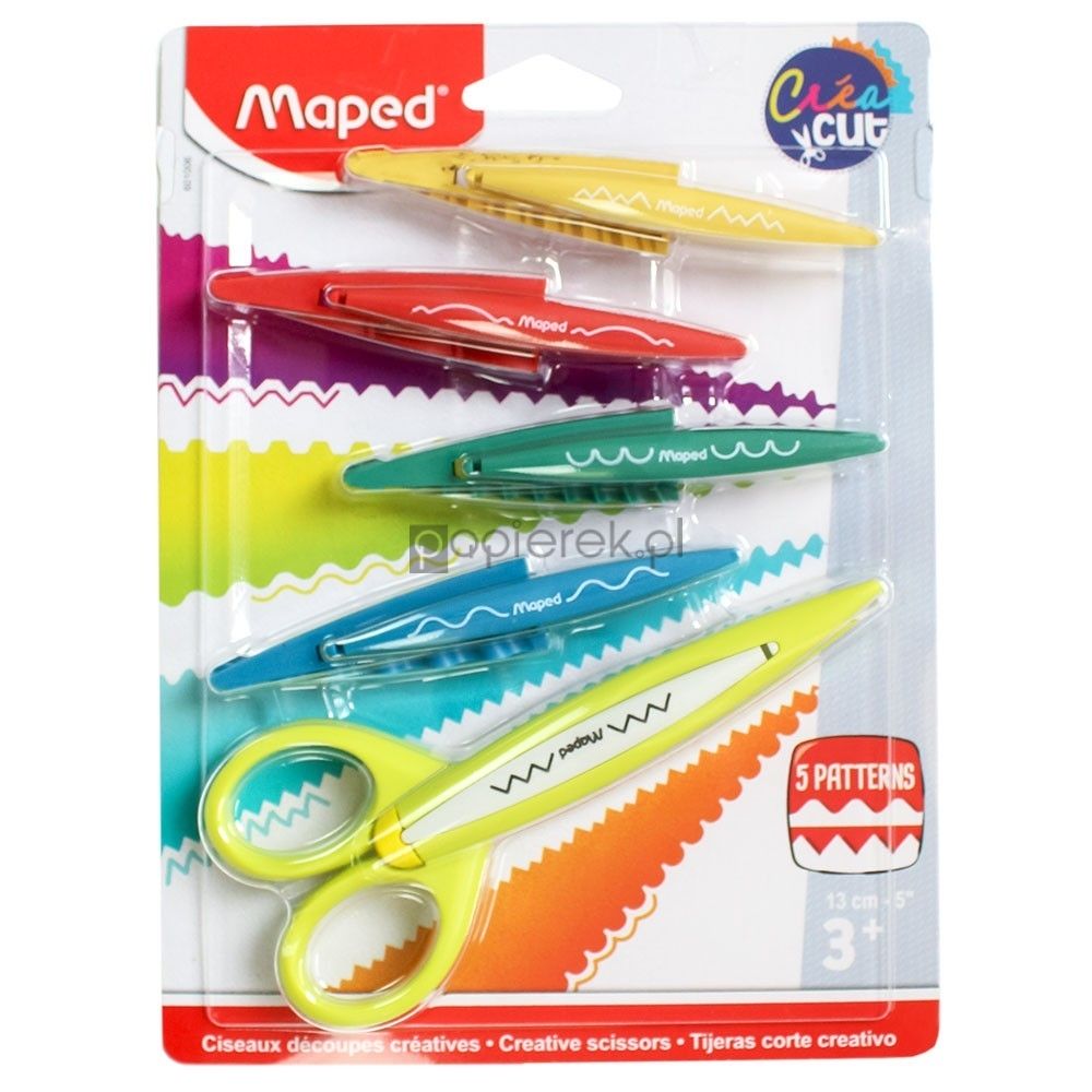 Nożyczki ozdobne kreatywne 5 wzorów Maped
