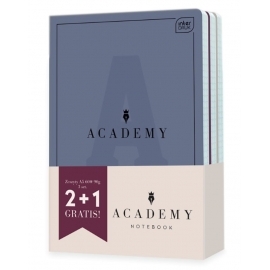 Zestaw zeszytów A5 Academy 2+1 gratis 60k kratka