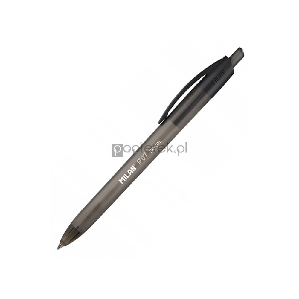 Długopis żelowy 0,7 mm P07 Milan Dry-Gel czarny