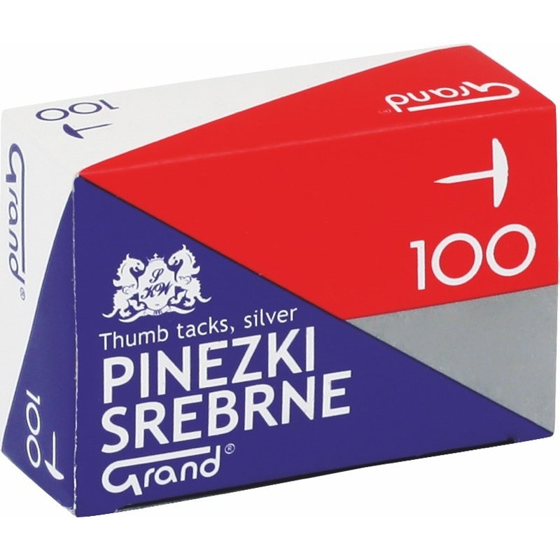 Pinezki srebrne Grand 100 sztuk