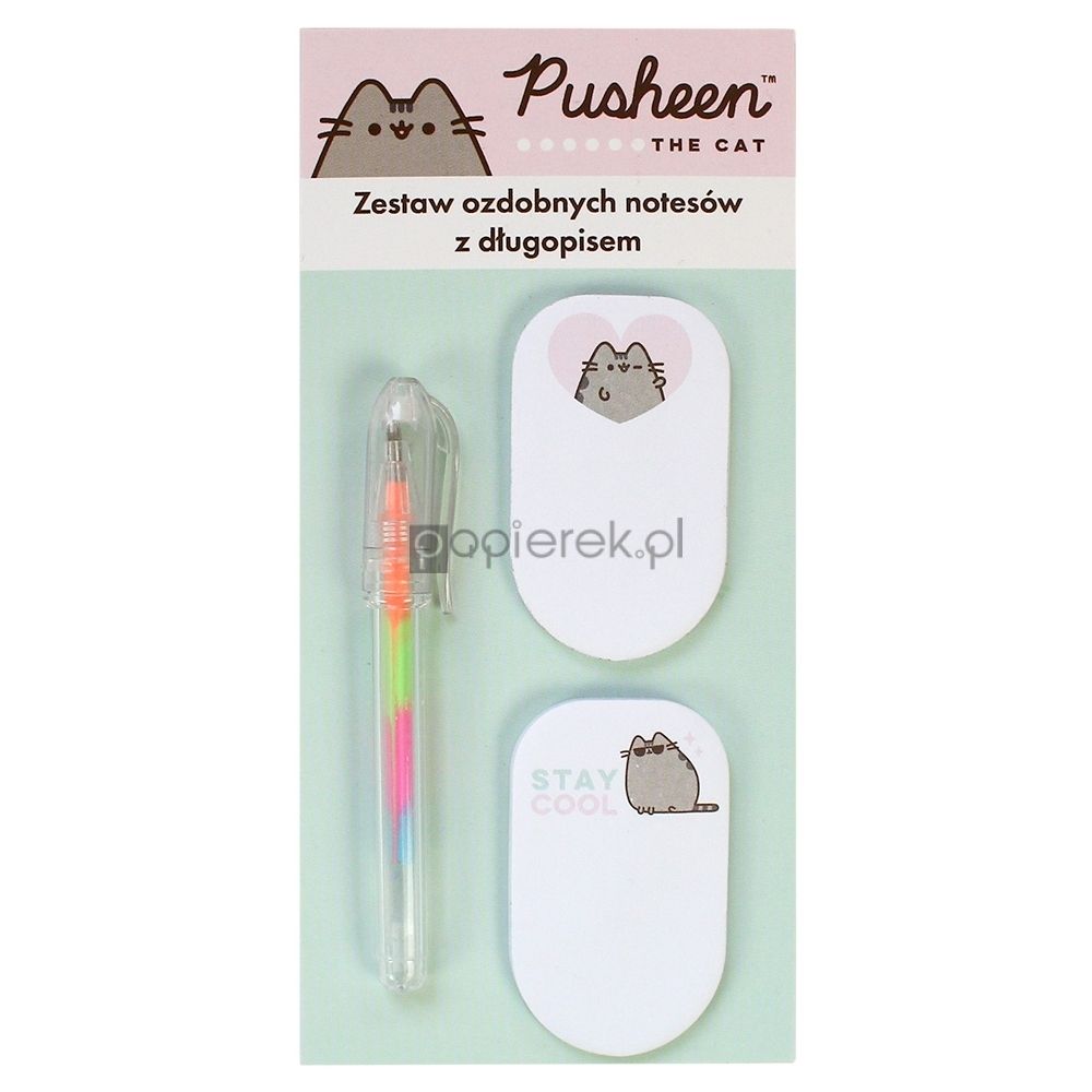 Zestaw mini notesów Pusheen + długopis