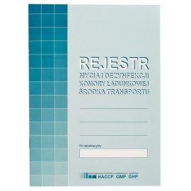 Rejestr mycia i dezynfekcji komory ładunkowej środka transportu