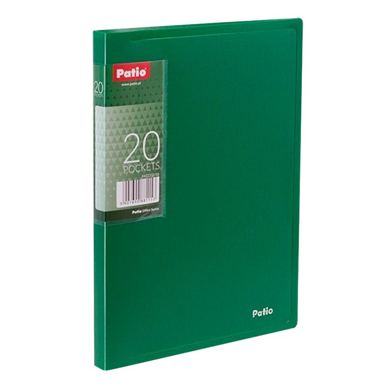 Teczka ofertowa A5 zielona 20 koszulek Patio