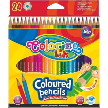 KREDKI OŁÓWKOWE 24 KOLORY COLORINO