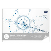 Blok techniczny biały A4 Interdruk 10 kartek 170g