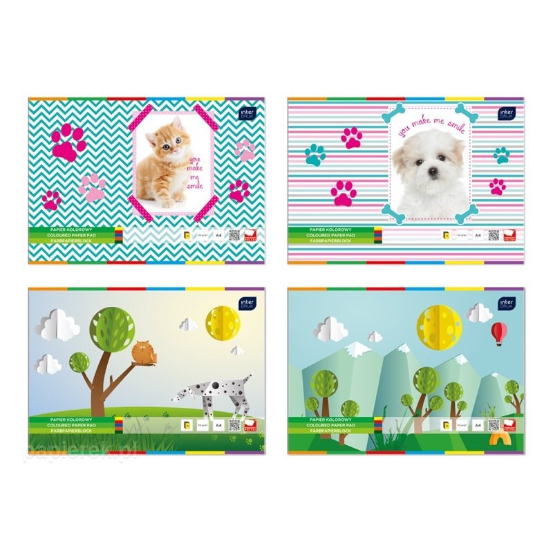 PAPIER KOLOROWY A4 10 INTERDRUK