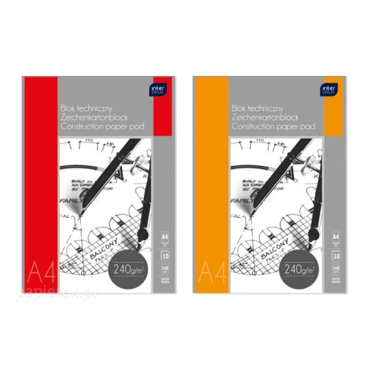 BLOK TECHNICZNY A4 240g INTERDRUK