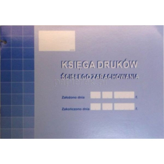 Księga druków ścisłego zachorowania A4