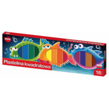Plastelina kwadratowa MONA 18 kolorów