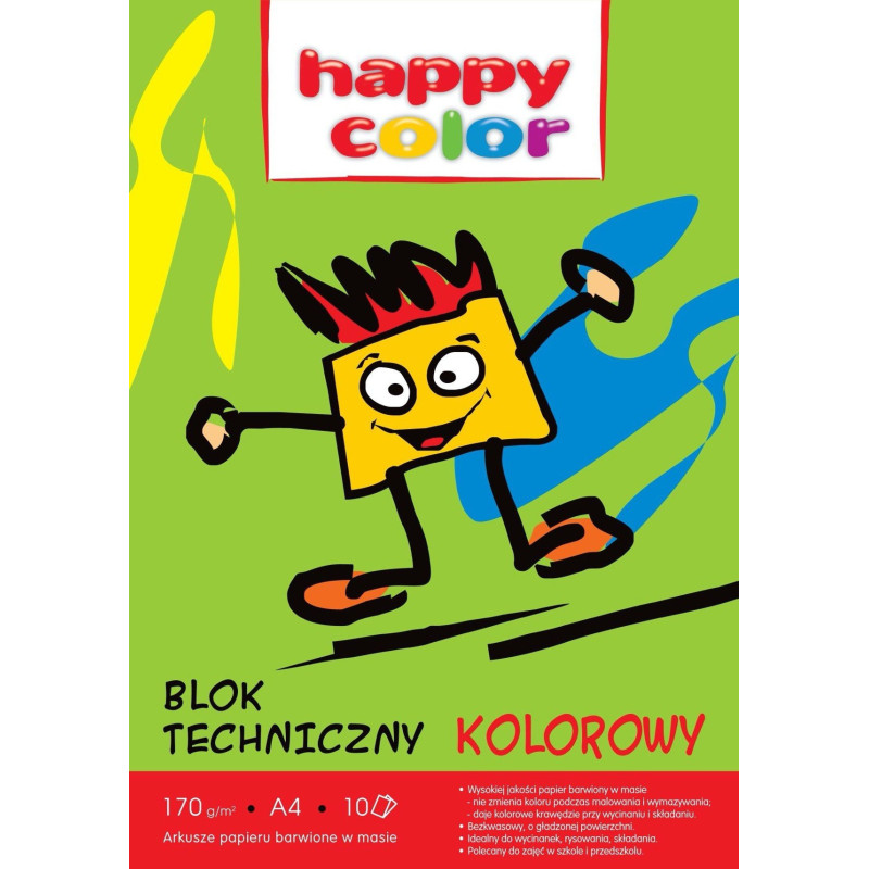 Blok techniczny kolorowy A4 Happy Color